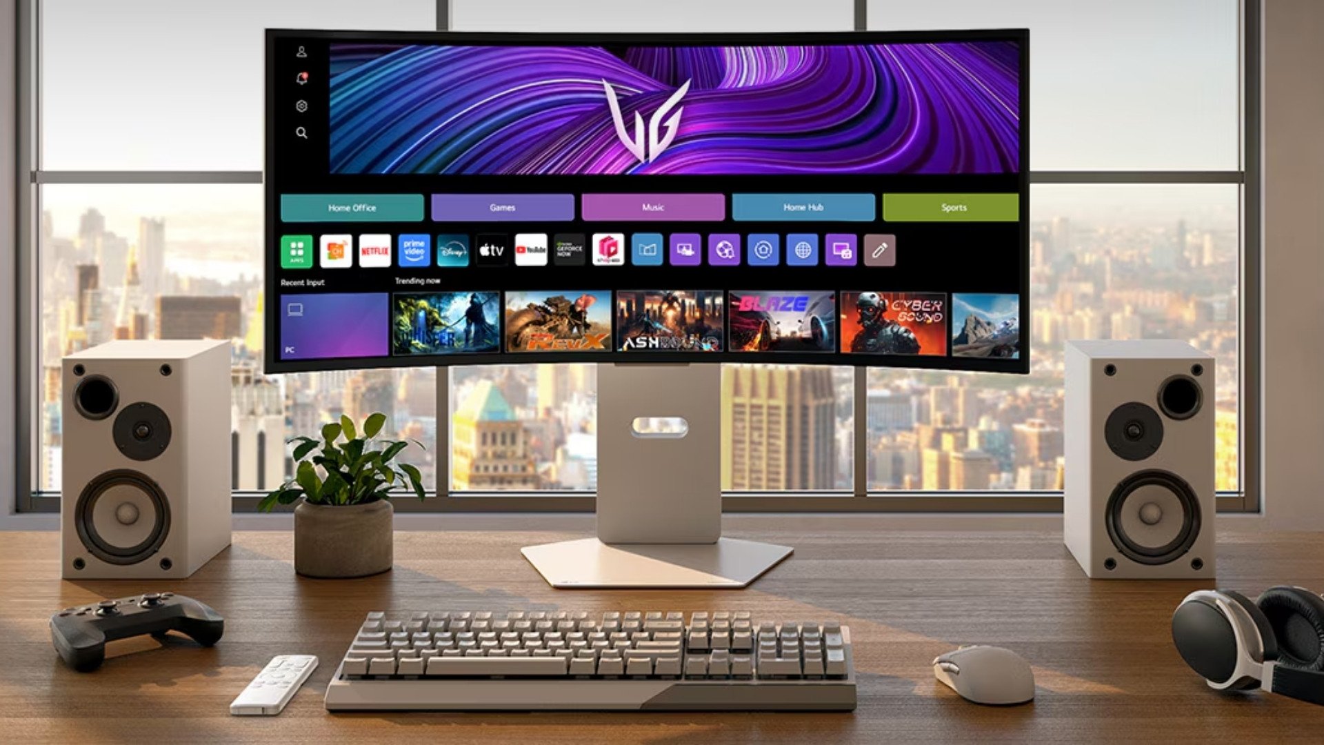 Màn hình Thông Minh LG UltraGear 34GX90SA-W - Thiết kế cong 800R