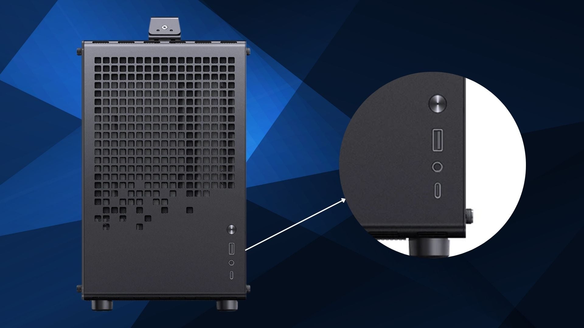 Thùng máy Jonsbo Z20 Micro-ATX Black - Kết nối hiện đại