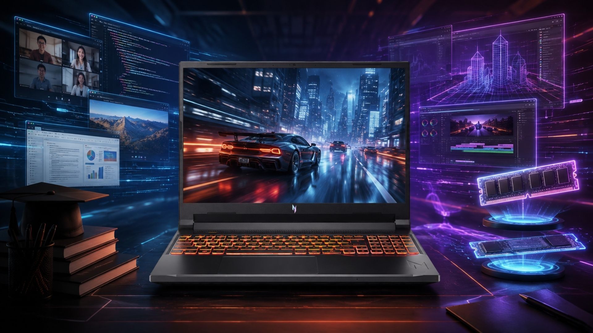 Laptop hỗ trợ nâng RAM lên 32GB và bổ sung SSD sẽ duy trì hiệu quả sử dụng tốt hơn trong những năm cuối đại học