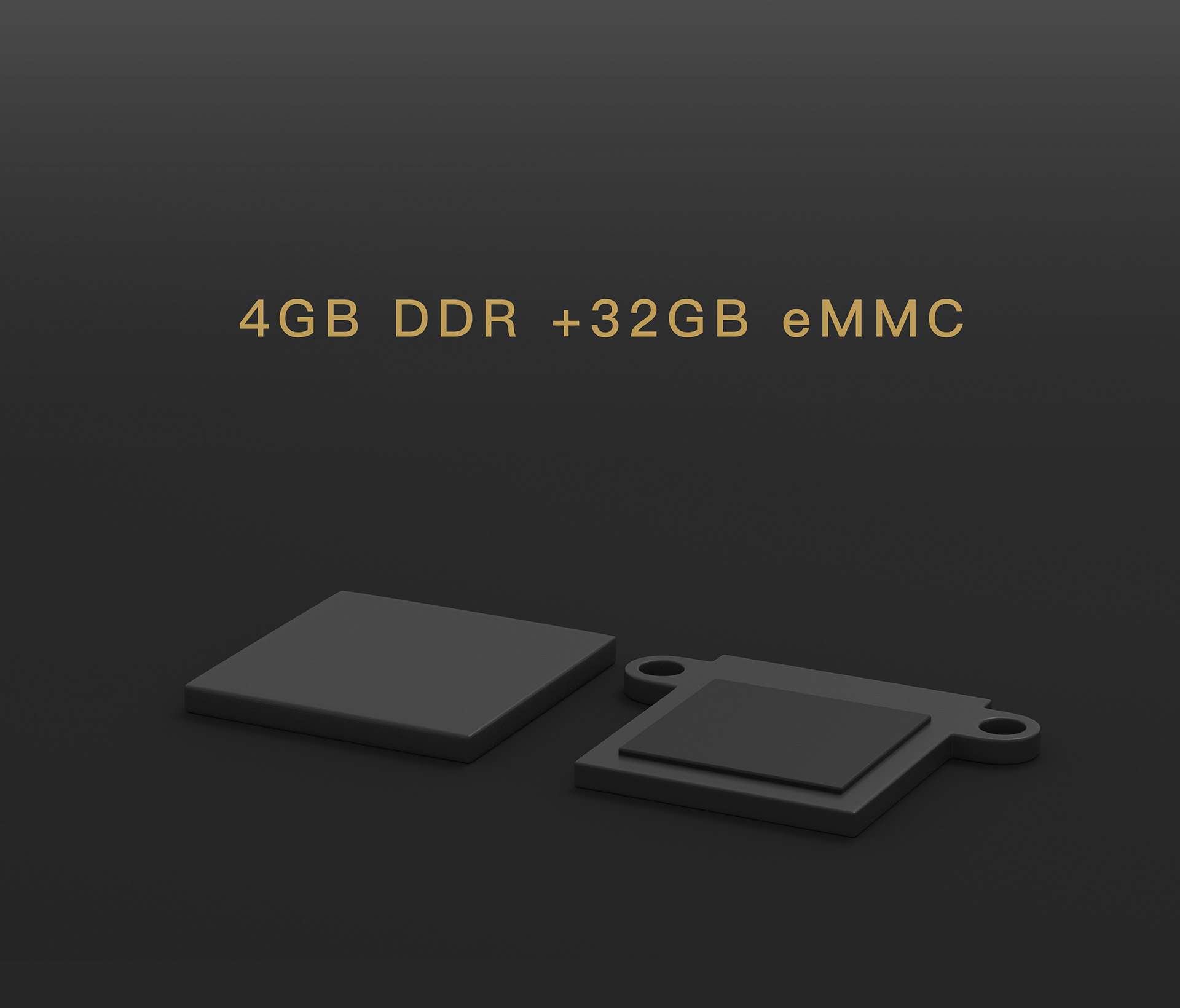 Bộ nhớ 4GB DDR và 32GB eMMC