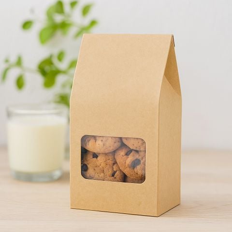 ECOESHOP - Đơn Vị Cung Cấp Túi Kraft Có Cửa Sổ Đựng Bánh Quy Uy Tín