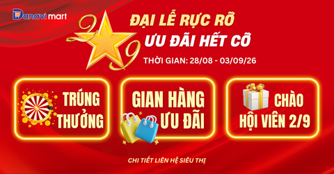 ĐẠI LỄ RỰC RỠ – ƯU ĐÃI HẾT CỠ CÙNG DANAVIMART