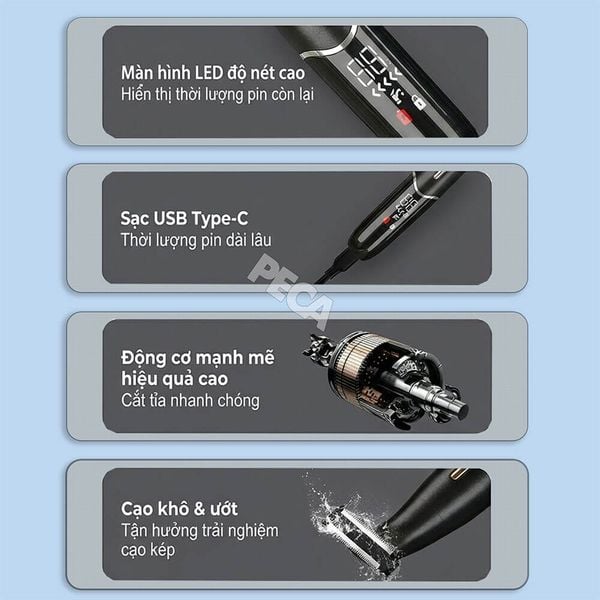 Máy cạo lông toàn thân KM-1903 chống nước