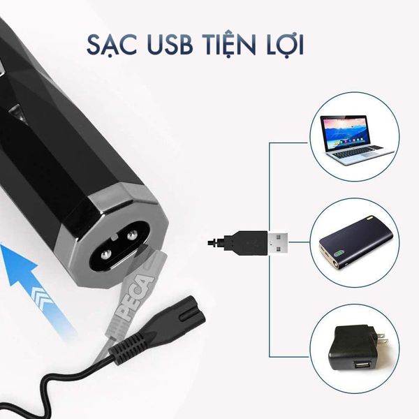 Máy tỉa lông mũi đa năng 6673, 2 đầu thay thế