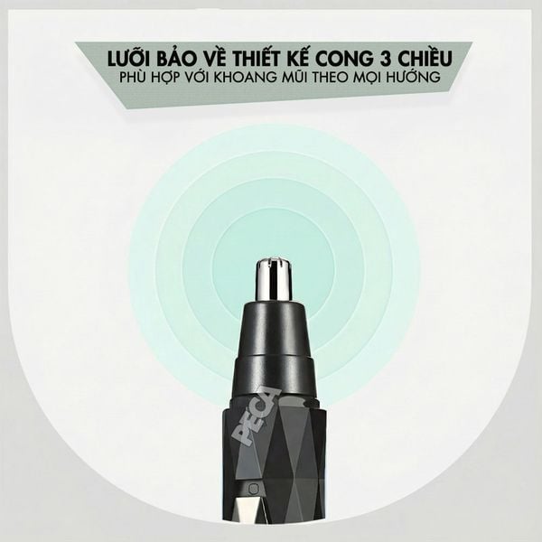 Máy tỉa lông mũi đa năng 6673, 2 đầu thay thế