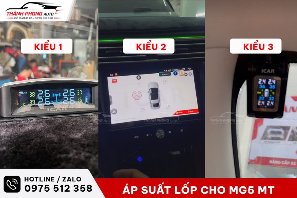 áp suất lốp cho MG5 MT