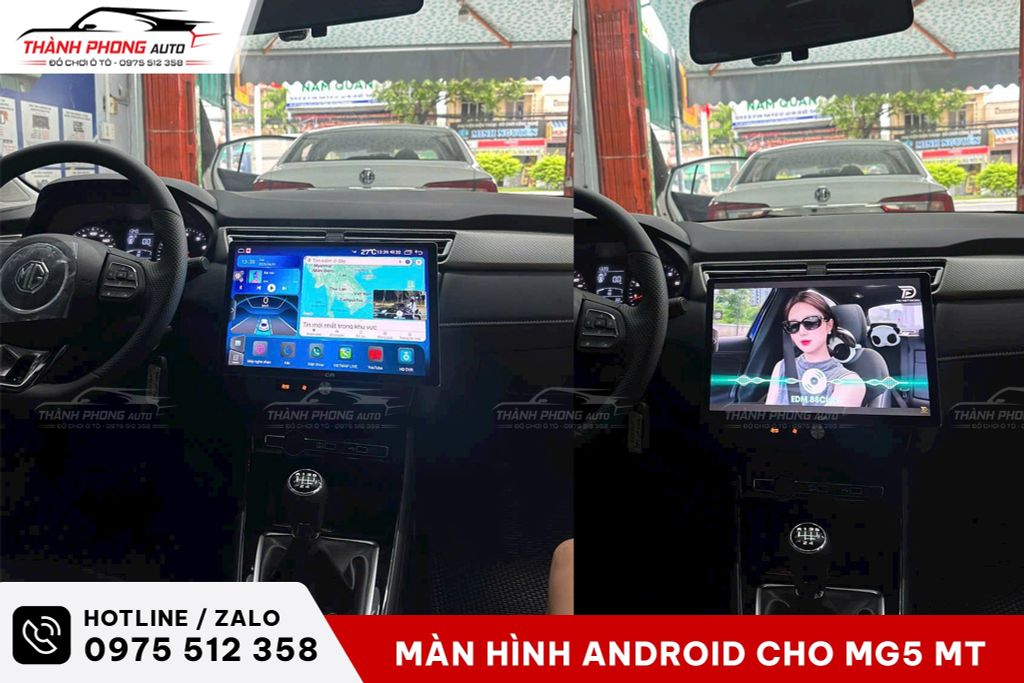 lắp màn hình android cho mg5 mt