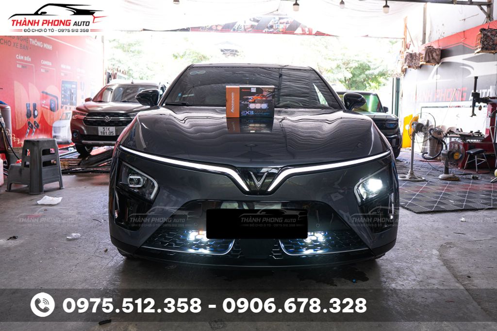 lắp đèn trợ sáng cho xe vf7