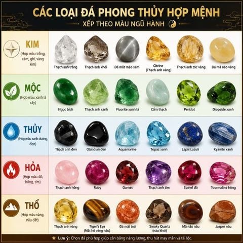 Đá phong thủy hợp mệnh gì? Cách chọn theo mệnh và tuổi
