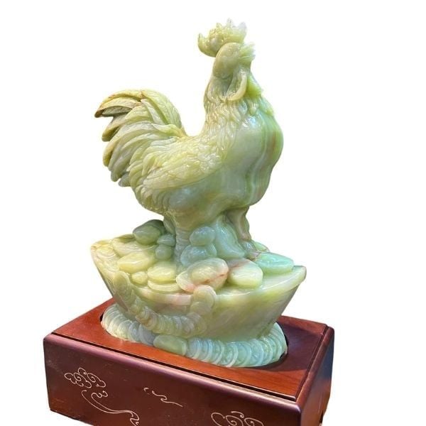 Tượng Gà Ngọc Onyx Xanh