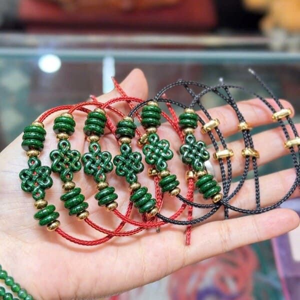 Lắc Tay Dây Cáp Nút Thắt Đồng Tâm Mix Ngũ Điếu Sơn Thủy B Vip