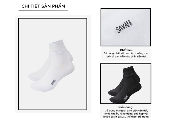 Tất cổ trung combo 2 đôi MTA018K5