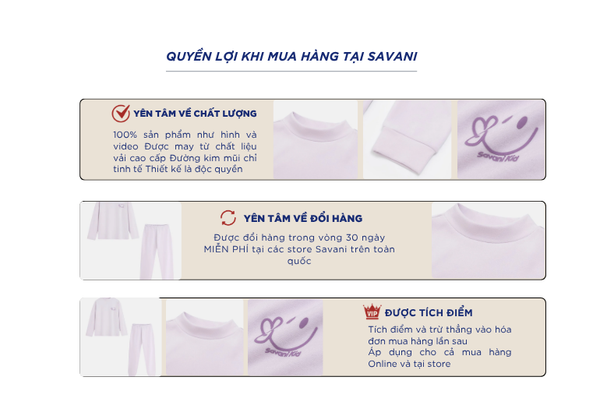 Bộ giữ nhiệt trẻ em cổ cao hình in trước ngực