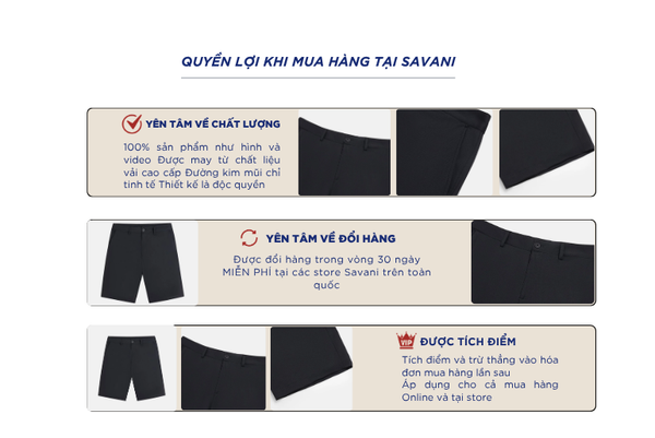 Quần short gió cạp âu nam trang trí túi sau