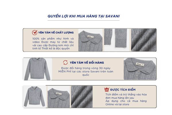 Áo len cổ bẻ nữ