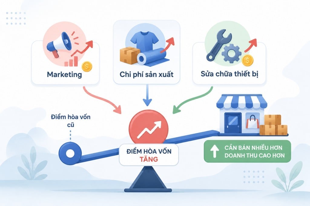 Tác nhân đẩy điểm hòa vốn lên cao