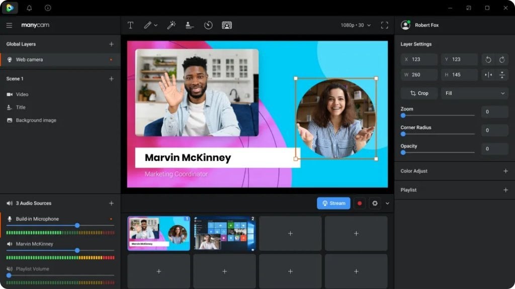 Phần mềm quay video đóng hàng đa năng ManyCam