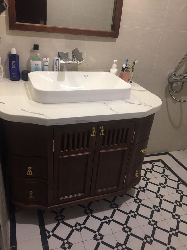 Lavabo gỗ Sồi