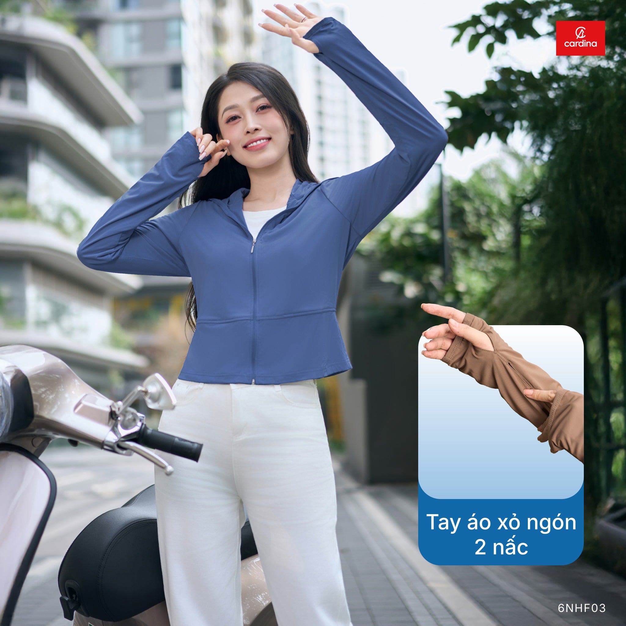 Chi tiết tay áo xỏ ngón và khả năng bảo vệ bàn tay