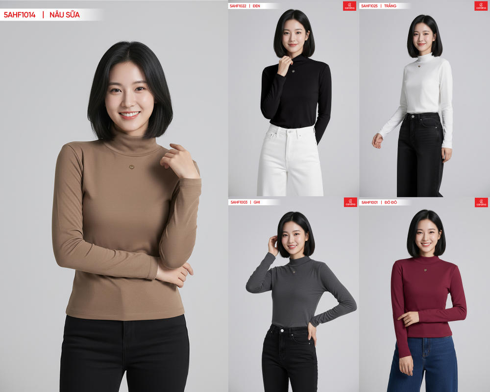 Áo giữ nhiệt nỉ lót lông cừu cổ 5cm đính tag trang trí