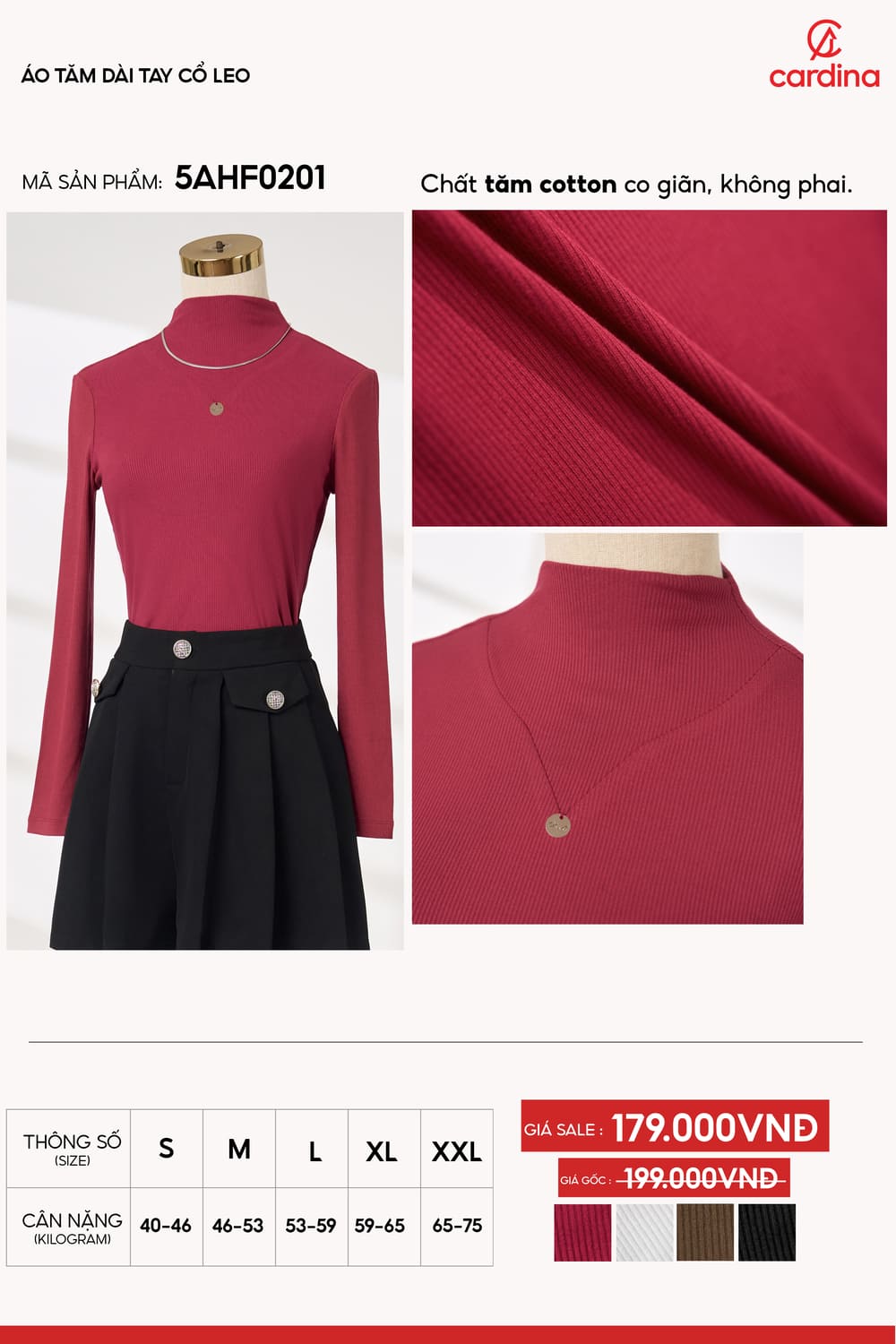 Áo tăm dài tay cổ leo