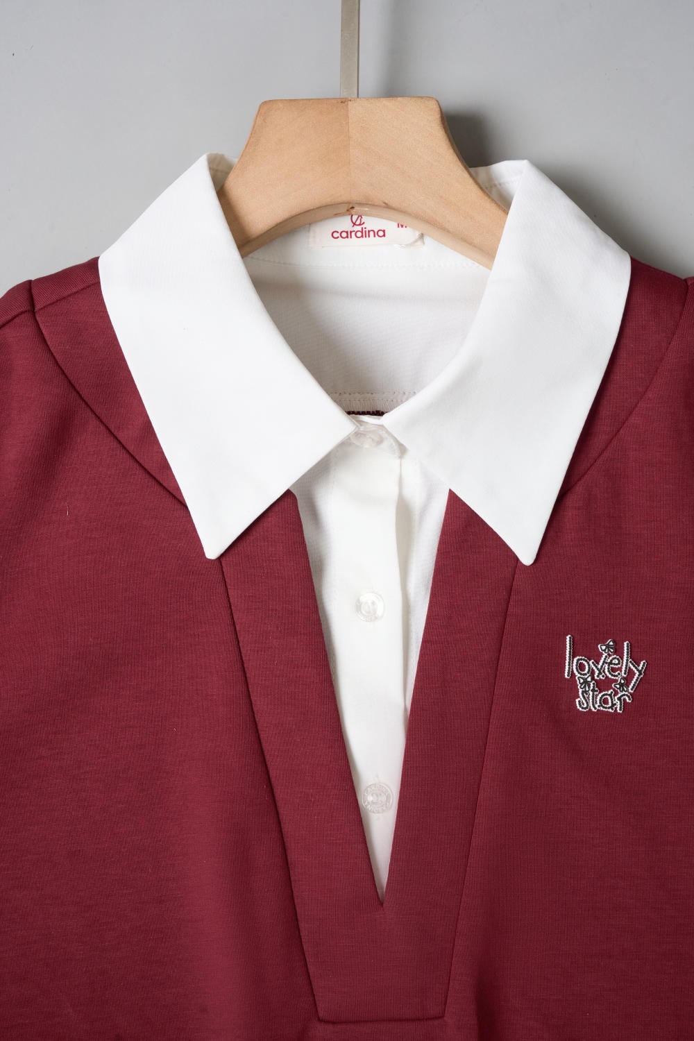 Áo Umi dài tay dáng suông phối cổ đức thanh lịch