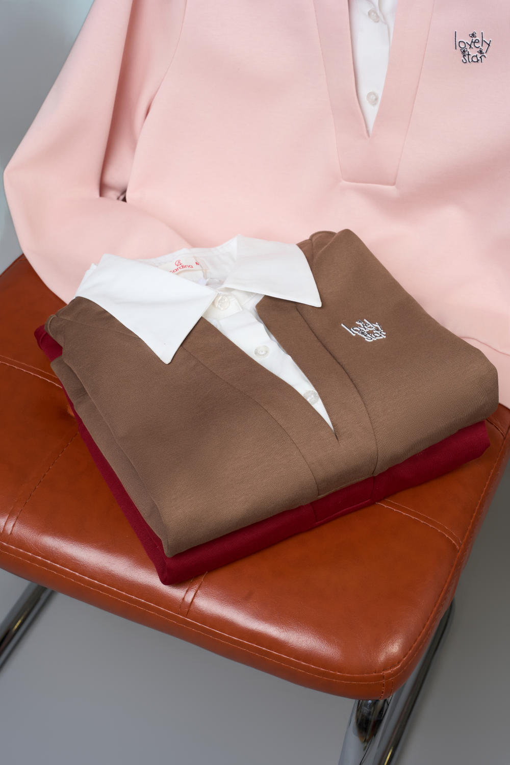 Áo Umi dài tay dáng suông phối cổ đức thanh lịch