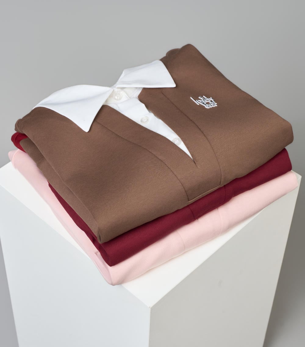 Áo Umi dài tay dáng suông phối cổ đức thanh lịch