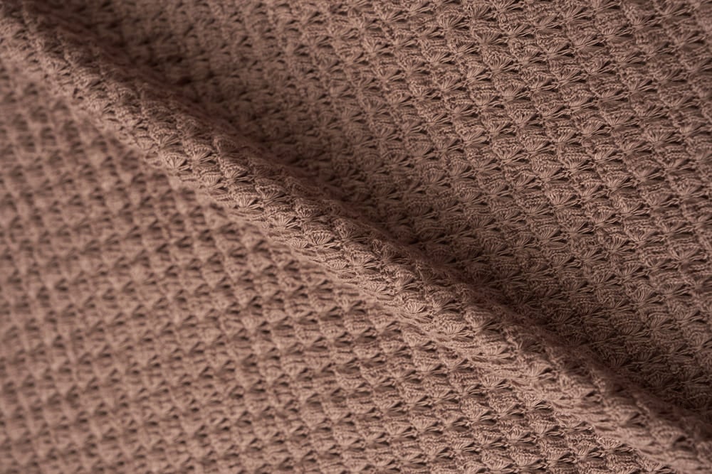 Áo len nữ dệt tổ ong dài tay cổ tròn phối viền