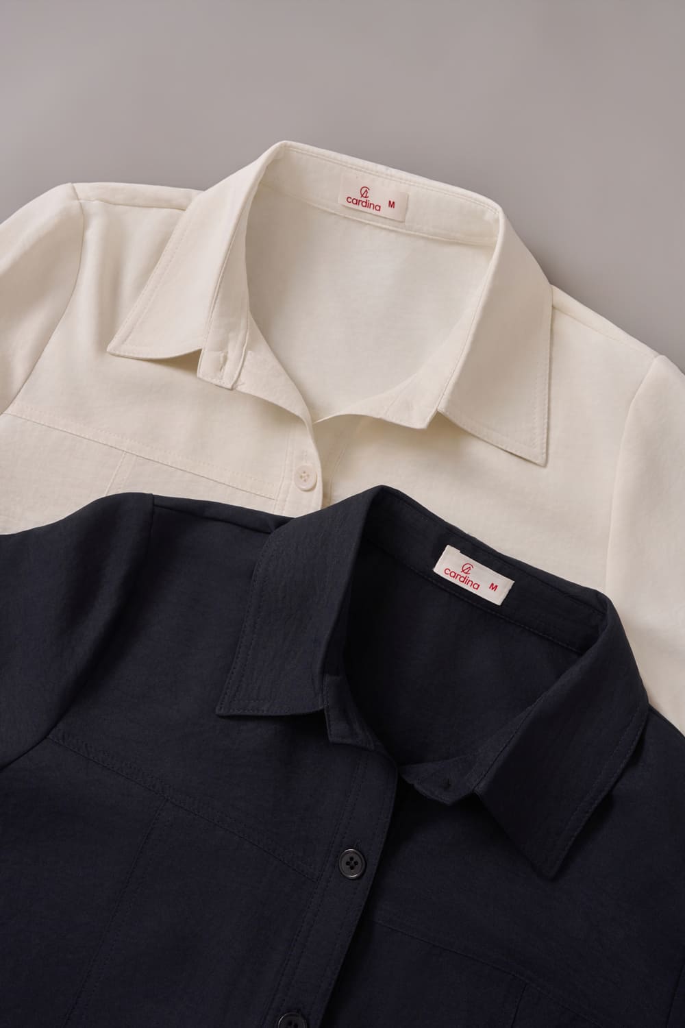 Áo linen dài tay cổ đức dáng suông