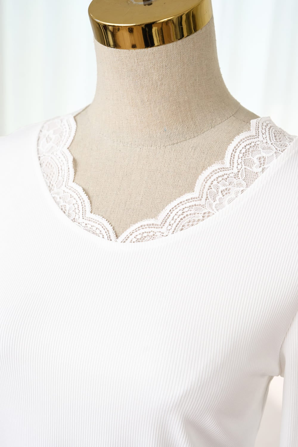 Áo tăm lạnh nữ Cardina dáng ôm cổ tròn có phối ren