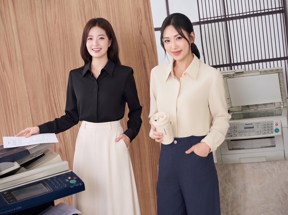 Áo sơ mi lụa tuyết nẹp giấu khuy