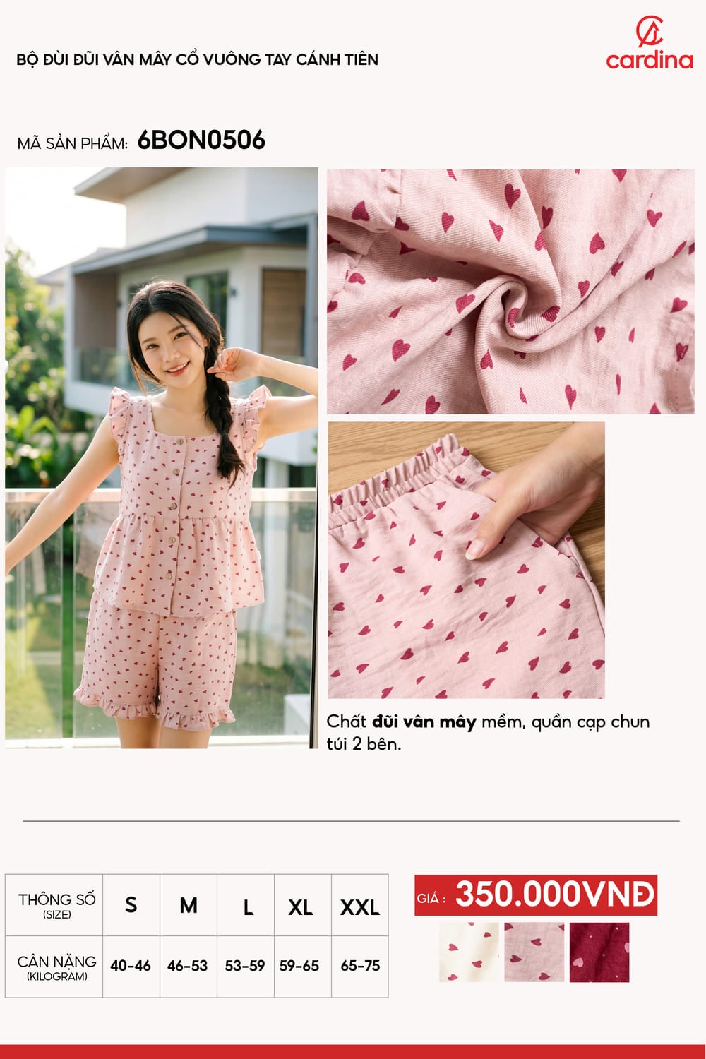 bộ đùi cổ vuông nữ