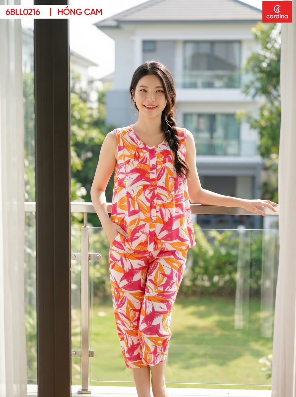 Bộ lanh lửng sát nách nhún ngực