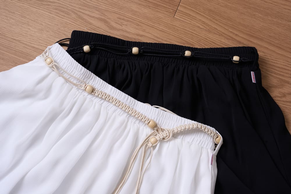 Chân váy Chiffon Maxi cạp chun phối dây đai tinh tế