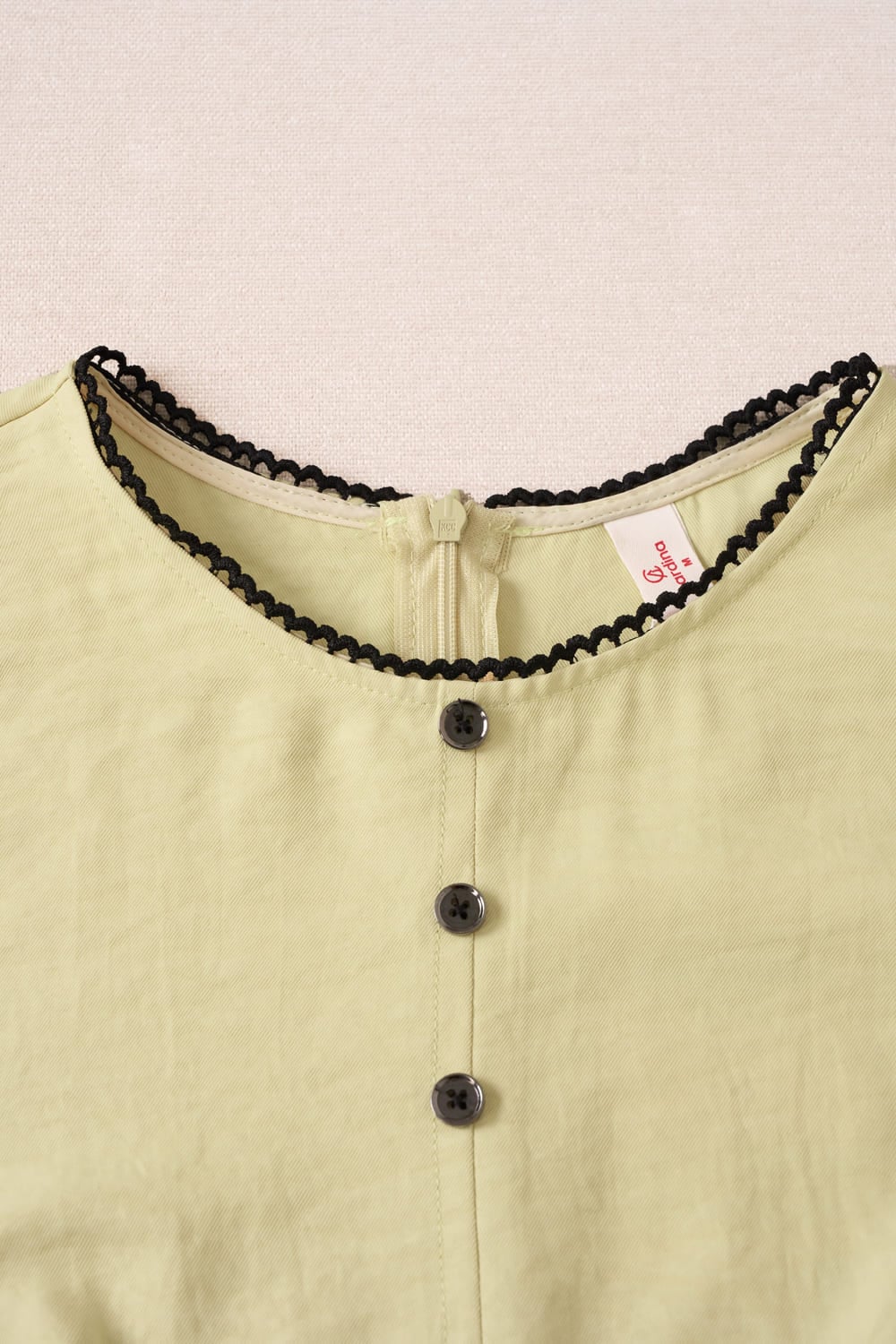 Đầm linen maxi cổ tròn viền ren