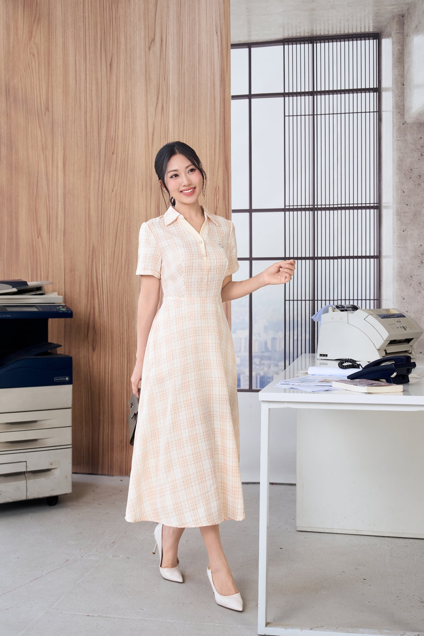 Đầm suông sơ mi