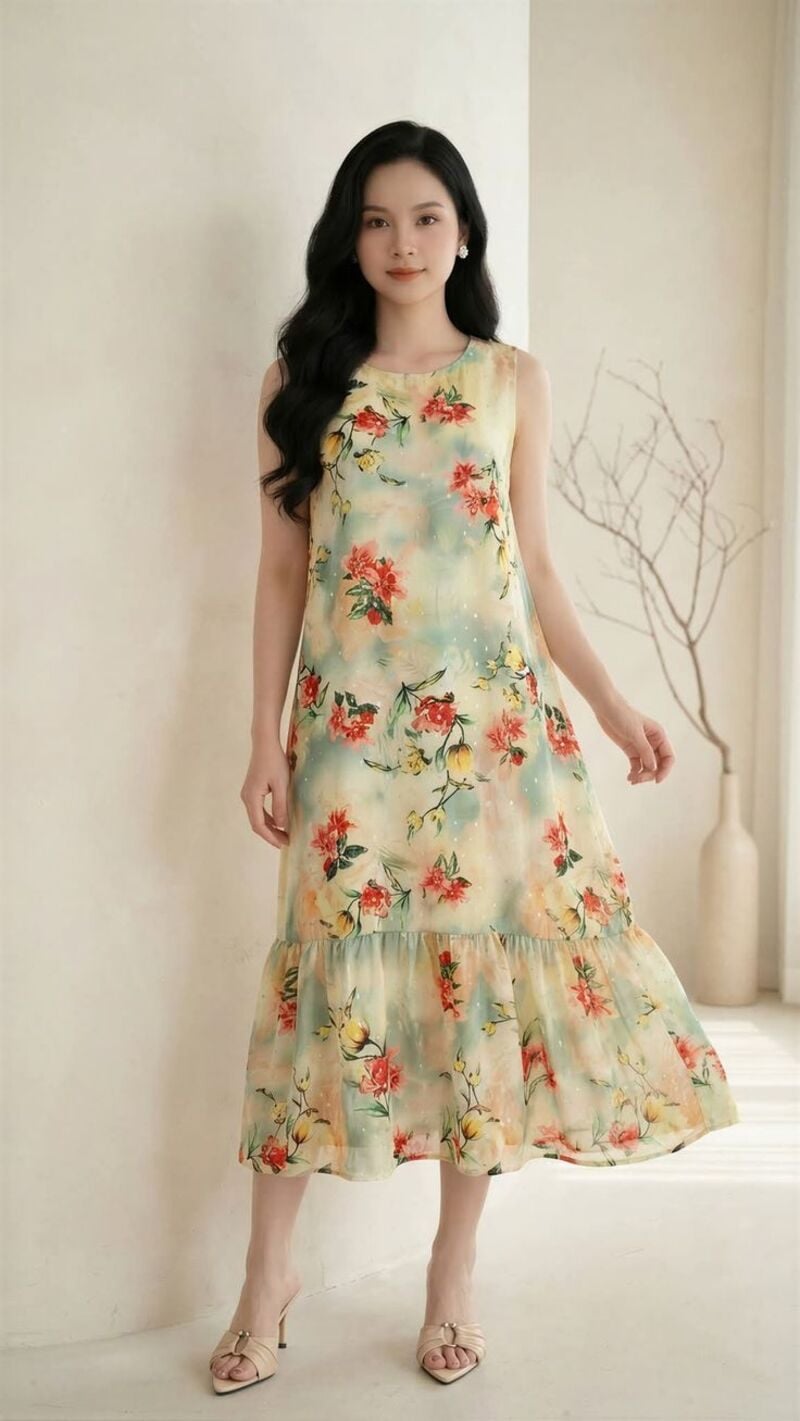 Đầm suông đuôi cá