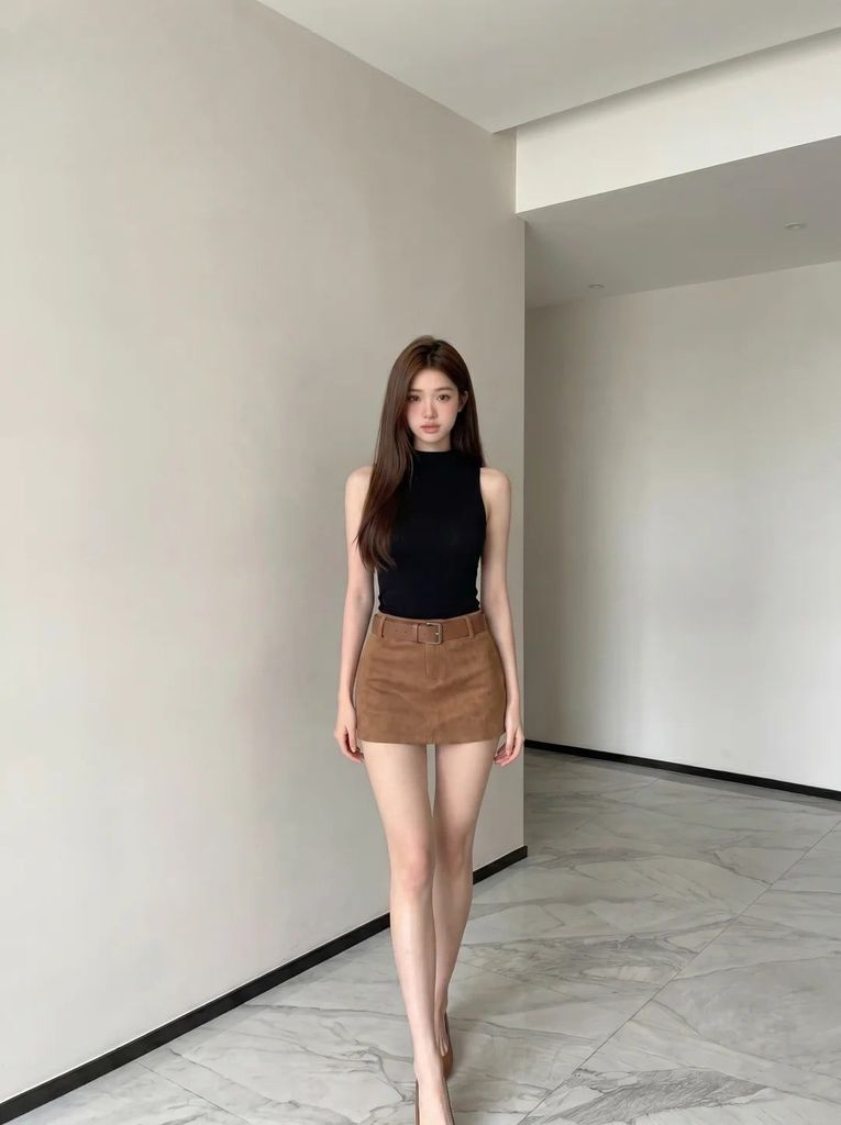 phối đồ với chân váy ngắn