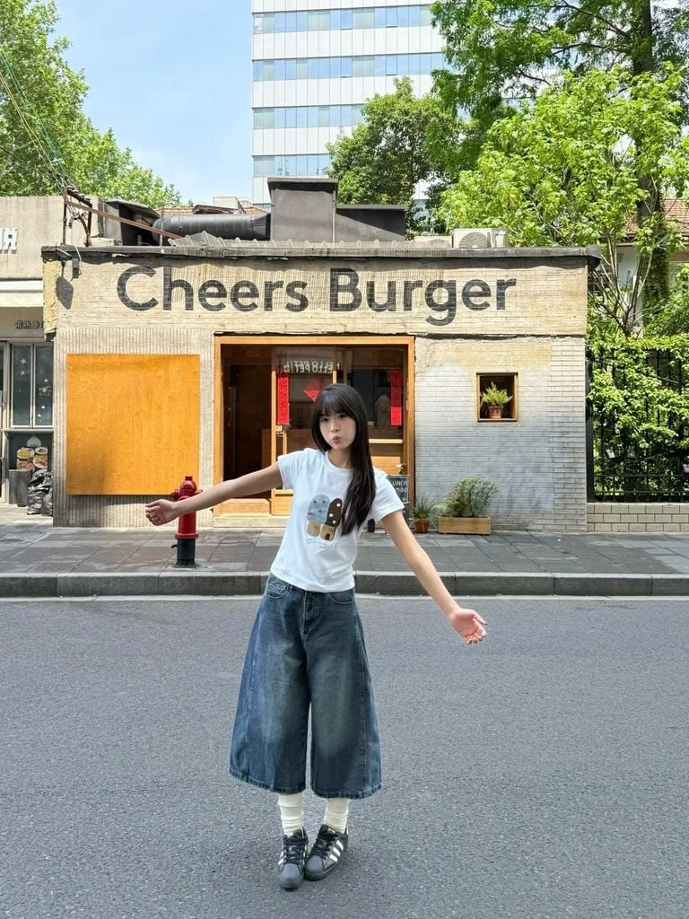 Quần culottes lửng