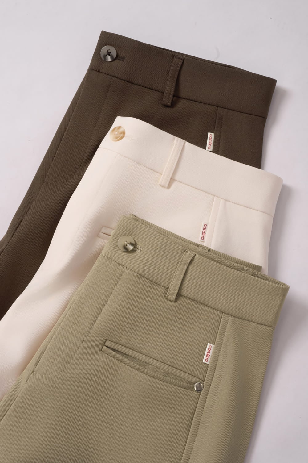 Quần suông kaki cạp cao diễu thân trước