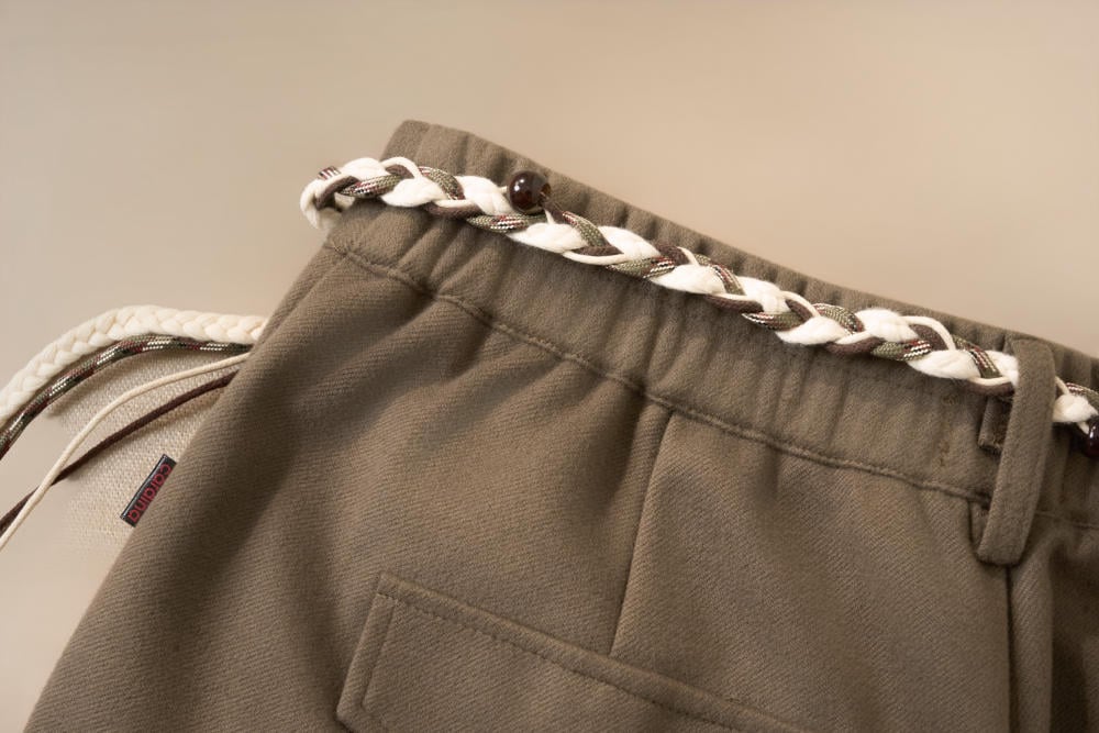 Quần suông dạ YL mềm kèm đai tết cạp chun sau