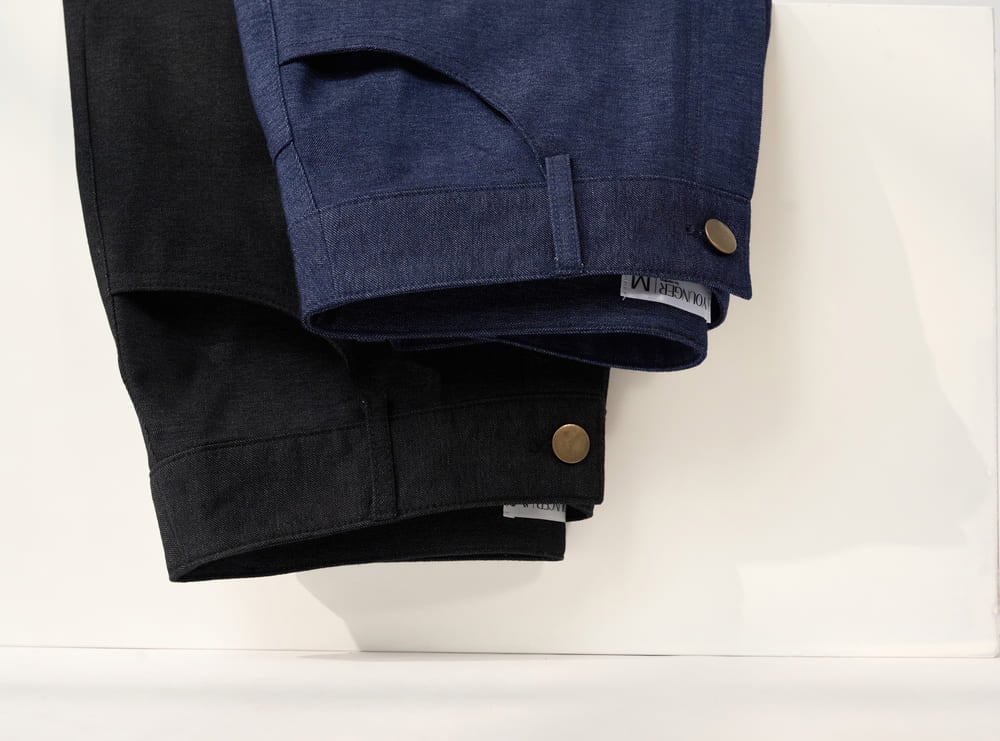 Quần nữ Younger dòng Basic vải denim mềm dáng suông dài cạp cao