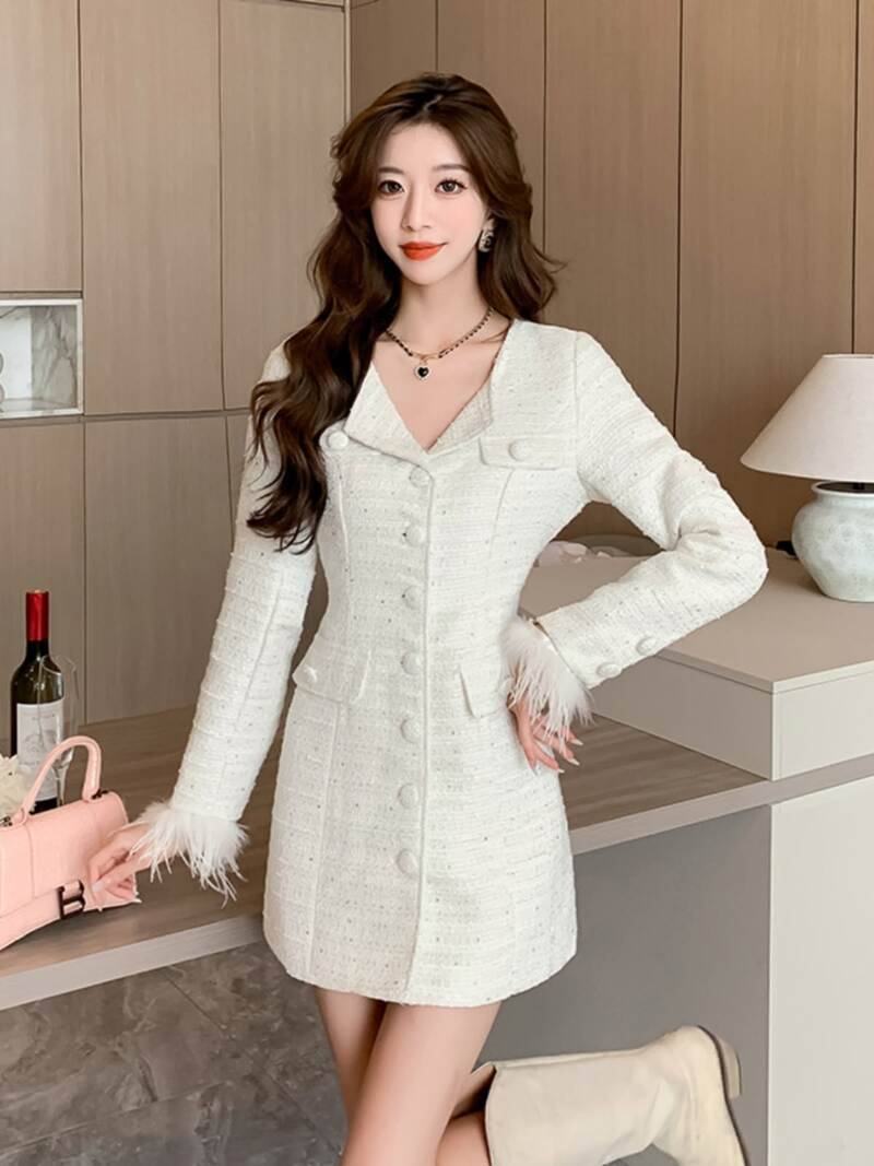 Top 10 mẫu váy đầm dạ tweed đẹp