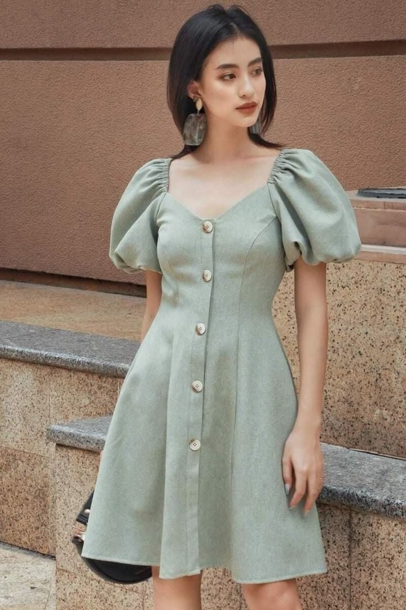 váy tay phồng