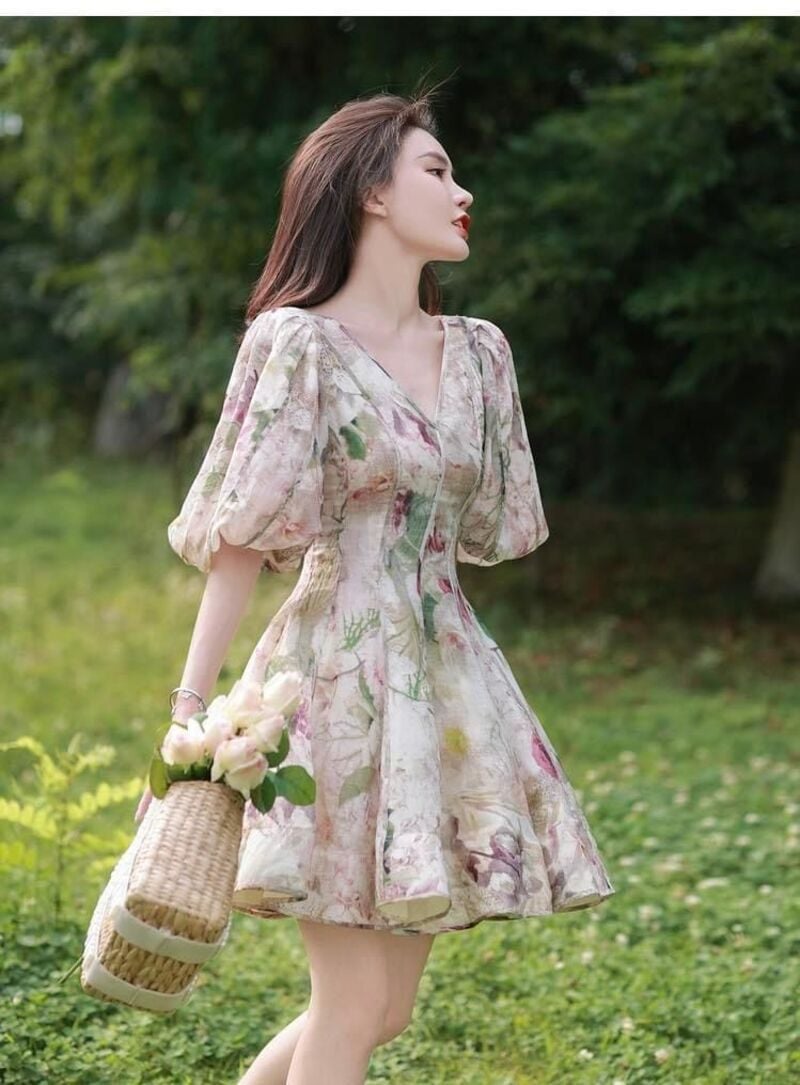 váy tay phồng