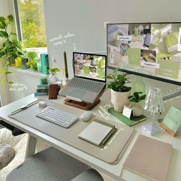 Làm mới góc làm việc đón mùa xuân – Ý tưởng setup nhẹ nhàng.