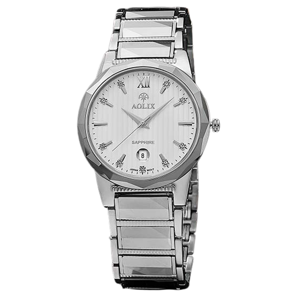 đồng hồ aolix al-6825g trắng mặt trắng