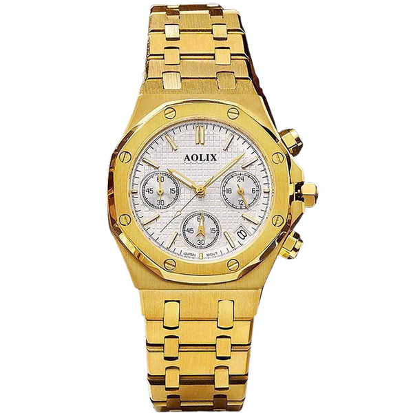 đồng hồ nữ dây thép 6 kim chronograph aolix al-7092l