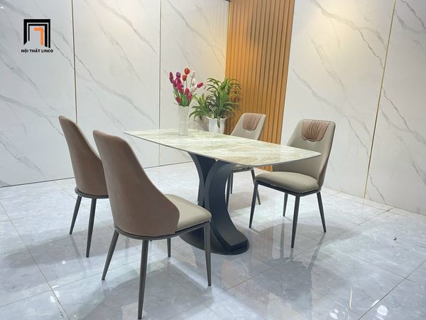 bàn ăn, bộ bàn ăn đá ceramic 4 ghế, bàn ghế ăn phòng bếp xinh xắn, bàn ghế ăn nhỏ gọn, bộ bàn ăn chung cư
